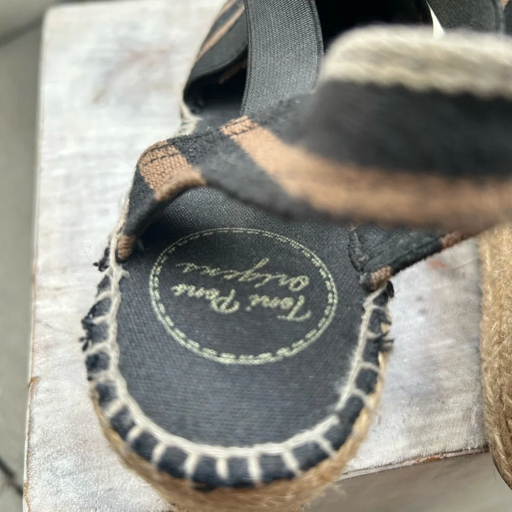 Toni Pons -‎ Striped Espadrille Wedge Sandals